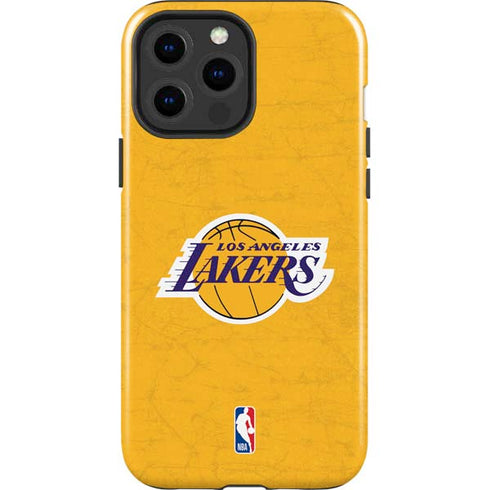 NBA Los Angeles Lakers Distressed iPhone 15 Pro Max Impact Case